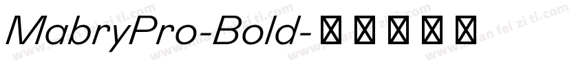 MabryPro-Bold字体转换