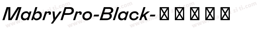 MabryPro-Black字体转换