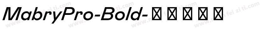 MabryPro-Bold字体转换