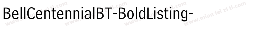 BellCentennialBT-BoldListing字体转换