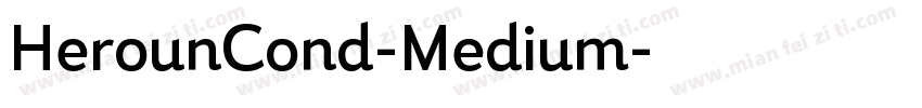 HerounCond-Medium字体转换