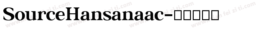 SourceHansanaac字体转换