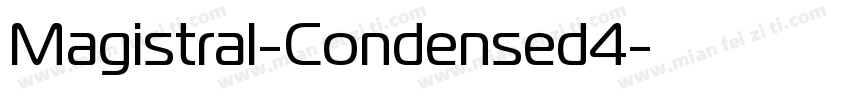 Magistral-Condensed4字体转换