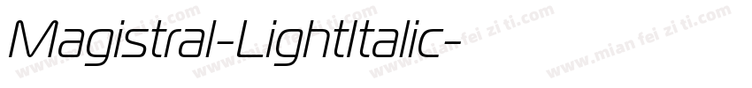Magistral-LightItalic字体转换