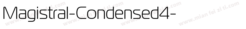 Magistral-Condensed4字体转换