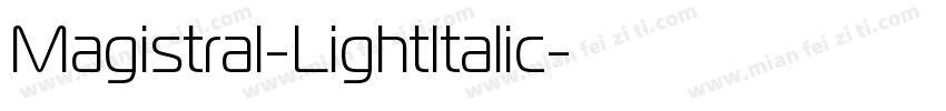 Magistral-LightItalic字体转换