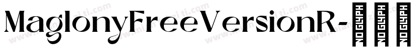 MaglonyFreeVersionR字体转换
