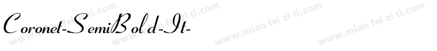 Coronet-SemiBold-It字体转换