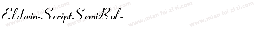 Eldwin-ScriptSemiBol字体转换
