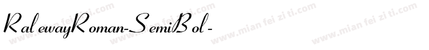 RalewayRoman-SemiBol字体转换