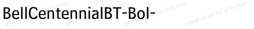 BellCentennialBT-Bol字体转换