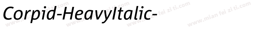 Corpid-HeavyItalic字体转换