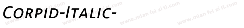 Corpid-Italic字体转换
