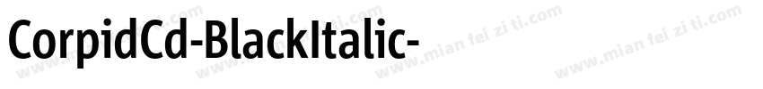 CorpidCd-BlackItalic字体转换