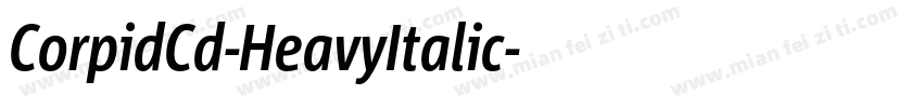CorpidCd-HeavyItalic字体转换