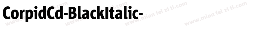 CorpidCd-BlackItalic字体转换