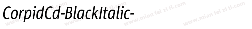 CorpidCd-BlackItalic字体转换