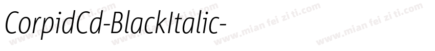 CorpidCd-BlackItalic字体转换
