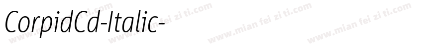 CorpidCd-Italic字体转换