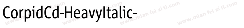 CorpidCd-HeavyItalic字体转换