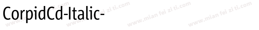 CorpidCd-Italic字体转换