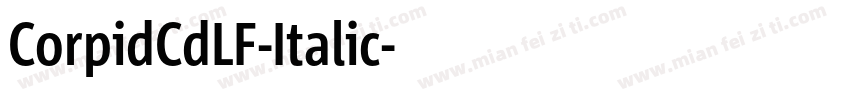 CorpidCdLF-Italic字体转换