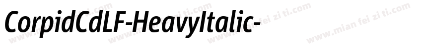 CorpidCdLF-HeavyItalic字体转换