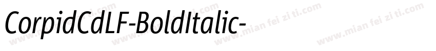 CorpidCdLF-BoldItalic字体转换