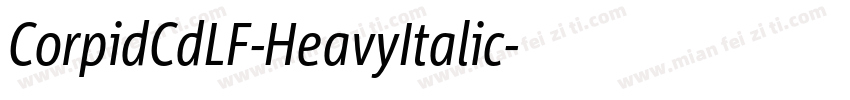 CorpidCdLF-HeavyItalic字体转换