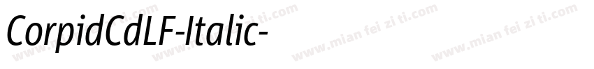 CorpidCdLF-Italic字体转换