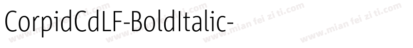 CorpidCdLF-BoldItalic字体转换