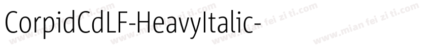 CorpidCdLF-HeavyItalic字体转换