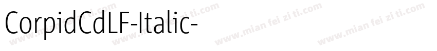 CorpidCdLF-Italic字体转换