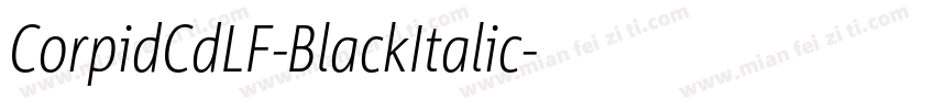 CorpidCdLF-BlackItalic字体转换