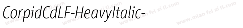 CorpidCdLF-HeavyItalic字体转换