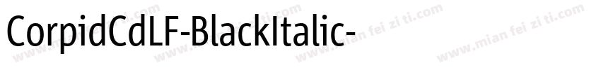 CorpidCdLF-BlackItalic字体转换