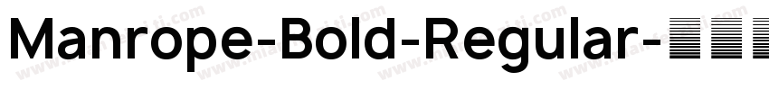 Manrope-Bold-Regular字体转换