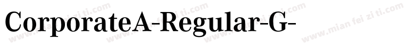 CorporateA-Regular-G字体转换