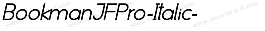 BookmanJFPro-Italic字体转换