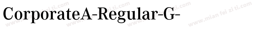 CorporateA-Regular-G字体转换