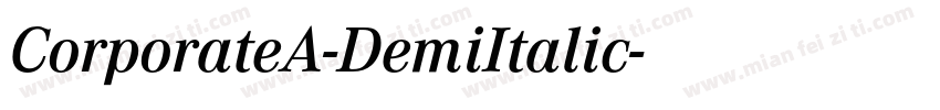 CorporateA-DemiItalic字体转换
