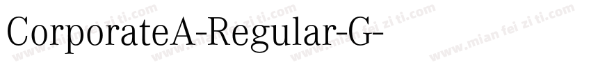 CorporateA-Regular-G字体转换