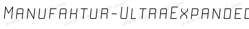 Manufaktur-UltraExpandedBdIt字体转换