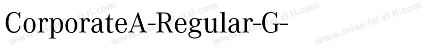 CorporateA-Regular-G字体转换