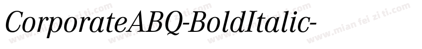 CorporateABQ-BoldItalic字体转换