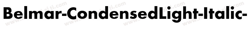 Belmar-CondensedLight-Italic字体转换