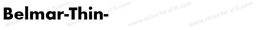 Belmar-Thin字体转换