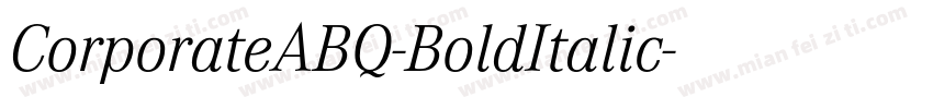 CorporateABQ-BoldItalic字体转换