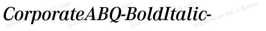CorporateABQ-BoldItalic字体转换