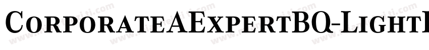 CorporateAExpertBQ-LightItalicOsF字体转换